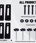 4 Pack 100x30mm Pressure Plate Clamps With M6 And M8 Screws and washers shown for small woodworking engraving machines and CNC tables