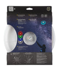 Flashflight LED Light Up Frisbee Rechargeable Flying Disc with Disc O Tech, Six Color Modes packaging box