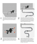 Step-by-step guide using the 25 Foot Drum Auger Drain Snake Manually Or Power It With A Drill Auto Extend And Retract.