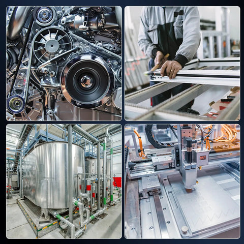Industrial processes showcasing manufacturing and assembly relevant to Square Aluminum Flat Bar Set Of Two 6061 Aluminum Alloy.