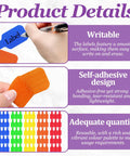 80 Piece Reusable Cable Labels Kit With 1.77 Inch Tags In Five Colors Red Orange Yellow Green Blue Waterproof