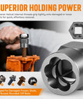 16 Piece Bolt Extractor Kit For Stripped Rusted And Broken Nuts And Screws With Three Eighths Inch Drive Impact Adapter And Knock Out Pin