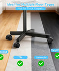 TV stand caster wheels: four black 2-inch swivel wheels with M8 threaded stems and locking brakes, front view
