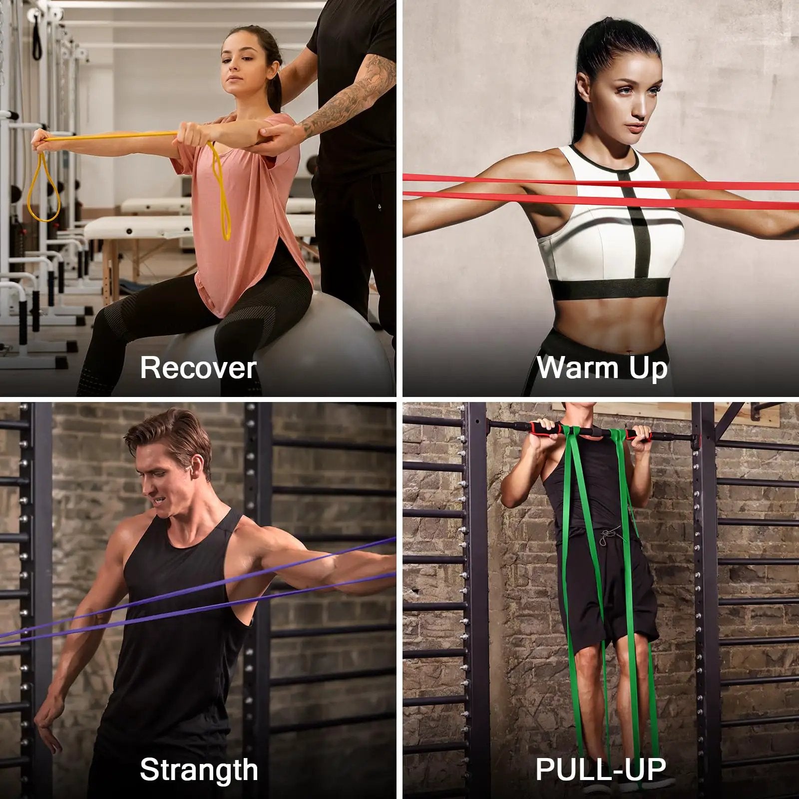 5 Pack Pull Up Assist Bands Kit | Home Gym Gear ✓