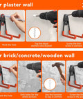 42 Pack Heavy Duty Wall Mount Garage Hooks With Tough As Nails Alloy Steel Build Non Slip PVC Coated Rust Resistant For Tool Setup In Garage Yard And Shop And More Gear, wall install steps
