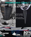 M35 Cobalt Step Drill Bit Set With 25 Steps From One Eighth To Seven Eighth Inch For Stainless Steel Hard Metal Aluminum Iron Wood