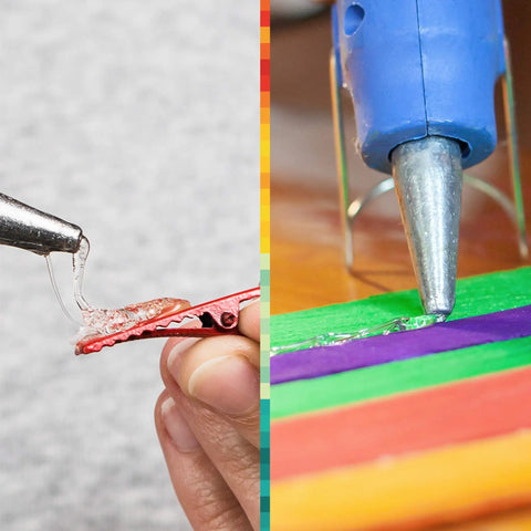 Using Hot Glue Gun Sticks Pack 60 Count Mini 4 Inch Sticks For DIY Projects Clear Dual Temp Non Toxic on craft items