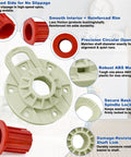 Complete Washer Basket Repair Kit Featuring Driven Hub And Heavy Duty Bushing Assembly includes ribbed locking components for washer stability.