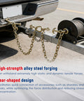 70 Chain Tow Chain Grade V Bridle With RJT Cluster Hooks For Tow Truck Winch Cables And Wrecker Pulls 5 Sixteenth Inch Short Pitch Chain 5400 Lb Working Load Limit 3 Foot Leg Chain Overall Length 3 Foot 9 Inch Beefy Heavy Duty on tow truck winch