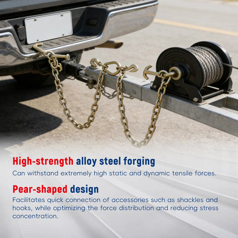 70 Chain Tow Chain Grade V Bridle With RJT Cluster Hooks For Tow Truck Winch Cables And Wrecker Pulls 5 Sixteenth Inch Short Pitch Chain 5400 Lb Working Load Limit 3 Foot Leg Chain Overall Length 3 Foot 9 Inch Beefy Heavy Duty on tow truck winch