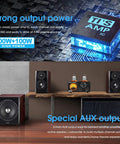 ST-01 Pro 200W Bluetooth Tube Amplifier With USB DAC Coaxial And Optical Inputs 2 Channel setup with speakers and subwoofer