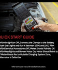 3 In 1 Battery Load Tester For 6V And 12V Cars And Diesels, Analyzes Battery Health, Tests Charging System And Starter, Handles Up To 1000 Cranking Amps With 50 Amp 6V And 100 Amp 12V Load, Model BT100 used on car battery