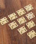 20 Pack Decorative Jewelry Box Hinges For Small Wood Boxes 18x16mm Mini Cabinet Hinges With Screws on wood surface