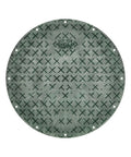 Heavy Duty Sewage Basin Cover For 24 Inch Basins, 28 Inch Diameter, 26.5 Inch Bolt Circle, Green, Gas And Radon Tight Seal, Injection Molded Polyethylene