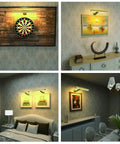 Rechargeable Cordless Picture Light With Remote Control, All Metal Wall Art Display Lamp illuminating various wall art