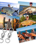 50 Pack Ball Bearing Fishing Swivels Set Black Nickel Heavy Duty Stainless Snap Connectors For Leader Lures And Tackle Saltwater Safe Snag Free Terminal Gear Built Tough For Big Fish, two swivel snaps