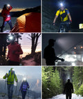 Rechargeable LED Headlamp With 1000LM T6 LED Zoomable Headlight 4 Modes 240 Degree COB Wide Beam in outdoor use scenes