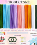 Massive 540 Piece Pipe Cleaners Craft Kit With 15 Designs Guiding Book For DIY Flower Bouquets And Party Decor on display