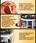MOCBURIKU Solar System Building Set For Kids STEM Toys With Rotatable Handle And Mechanical Gears close-up view