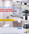 Slick Chrome Metal Lever Handle Kit For Delta 17 Shower Valve Swap detail showing components and assembly for temperature control.