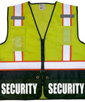 Kickass Heavy Duty High Visibility Safety Vest With Zipper Closure And Reflective Vinyl Stripes For Construction Crews S M Yellow mesh with pockets.