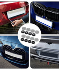Tough As Nails Eight Pack Silver License Plate Screw Caps Durable Plastic Bolt Covers For Daily Rides Weatherproof Rust Proof Fastener Caps To Keep Your Tags Sitting Tight Zero Hassle on various vehicles.