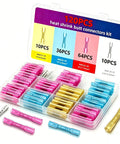 120 Piece Heat Shrink Butt Connectors Kit for Automotive and Marine Wiring displayed in open case with color-coded sections