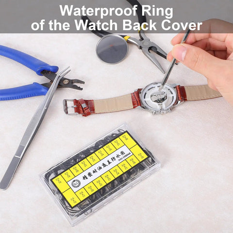 Watch Gasket Kit With 210 Pcs O Ring Seals In 18 Sizes Waterproof Back Cover Rubber Gaskets Replacement For Watches Repair Tools