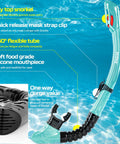 Myopia Friendly Dry Snorkel Gear With Detachable Camera Mount, Anti Fog Mask And Dry Top Snorkel, 180 Degree Panoramic View
