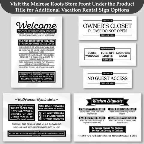 No Guest Access Sign Two And A Half By Six Inches Acrylic Private Door Sign For Office And Home Do Not Enter Easy Mount Keep Out For Hosts Maintenance Closets Private Doors Made In USA displayed among other rental signs.