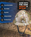 Full Brim Non Vented Army Camo OSHA Hard Hat With 6 Point Suspension Matte Finish HDPE Construction Helmet