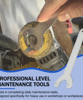 Tough As Nails Replacement Flange Wrench For Milwaukee M-18 Angle Grinder, zinc steel, 6.3 inch, changing cutting wheels.