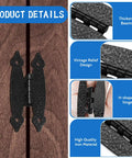 Bulk 30 Pack Dope 3.5 Inch Black Antique Butterfly H Shaped Hinges With Hammered Texture, Flush Mount Flat Door Drawer Cabinet