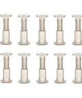 Rock Solid M8 X 16 Millimeter Hex Socket Cap Screws Combined With Hex Head Barrel Nuts Countersunk Allen Bolt Kit, nickel plated screws, 10 pieces