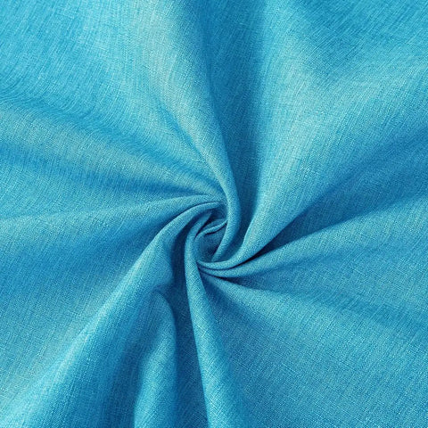 Close-up of aqua blue fabric for "Outdoor Tablecloth With Zipper Umbrella Hole For 60 By 84 Inch Tables Waterproof And Wrinkle Free Stain Resistant".