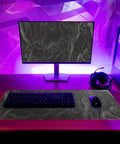 Extended Large Gaming Mouse Pad Desk Mat 27.6x11.8 Inches with 3mm Non Slip Base and Stitched Edge on gaming desk
