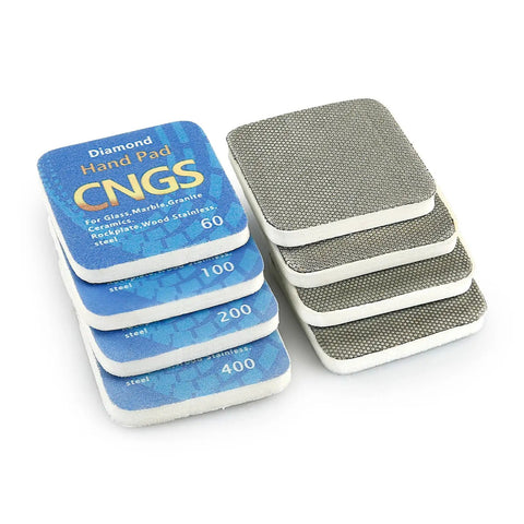 Diamond Hand Polishing Pads Set 60 100 200 400 Grit For Tile Stone Marble Glass Soft Grinding Pads For Edge Trimming