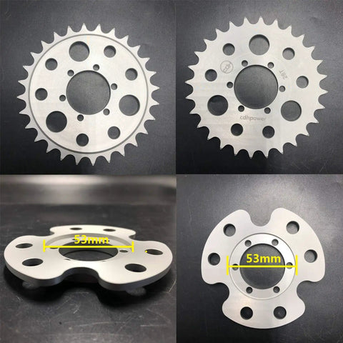 Disc Brake Rotor Adapter And 28T Sprocket For Gas Powered Bicycle Fits 48cc 66cc 80cc Motorized Bicycles With A6061 Aluminum Body