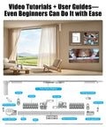 Smart Electric Curtain Track System For Windows 20 To 165 Inches With Remote Control Motorized Opener Voice Activated With Alexa Google Home Tuya Smart Life App Compatibility Scheduling And No Hub Needed, ceiling track diagram