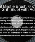 Works Like A Dream Heavy Duty 6 Inch Radial Bristle Brush 400 Grit Blue Type C with Telescoping Wheel Arbor Reducer