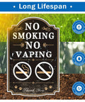 Straight Up No Smoking Or Vaping Sign Top Shelf 12X8 Inch Heavy Duty Rust Free Aluminum Board weatherproof sign with symbols