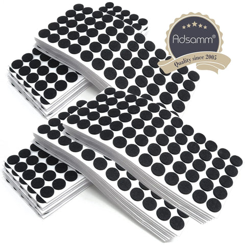 Hella Durable Self Adhesive Felt Pads Black Round Furniture Glides Easy Stick On Chair Skates on sheets for floor protection.