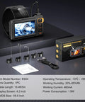 Pro Grade Single Lens Endoscope Camera With Light 1080P Borescope, 4.3 inch IPS screen, accessories and box, on display