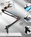 Magnetic Helping Hands Soldering Station with Solder Fume Extractor and 360 Hot Air Gun Holder showcasing flexible gooseneck arms.