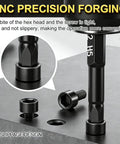 Close-up view of Heavy Duty Magnetic Hex Bit Set with Quick Release Shank showing precision forging detail and no slippage design.