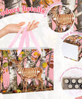 Pink Deer Camo Gift Bag Set With Tissue Paper And Greeting Card Hunter Approved Woodland Themed Birthday Wrapping Paper Bag