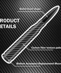 Detailed view of Carbon Fiber Bullet Antenna Topper With 9 Screws For Cars Trucks And SUVs, Exterior Accessory Boosting Style And Signal