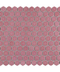 Tribeca 1 Inch Hex Glossy Blush Porcelain Tile For Floors And Walls shown on mesh-mounted mosaic sheet.