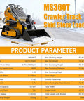 Mini Crawler Skid Steer Loader With 13.5HP EPA RATO Gasoline Engine Stand On Compact Loader 42 Inch Bucket For Construction Yard Work