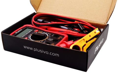 Digital Multimeter 2000 Counts With Test Leads For AC DC Voltage Resistance Current Continuity Diode Test Battery Check And Household Outlet Testing Backlit Display For Home Workshop